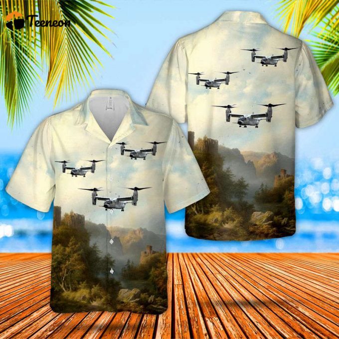 Us Navy Cmv-22B Osprey Hawaiian Shirt Gift For Dad Father Days 1