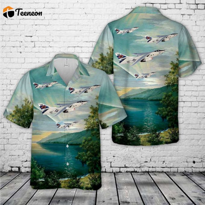 Us Navy Douglas Ea-3B Skywarrior (Buno 146452) Fleet Reconnaissance Squadron Vq-1 Det.64 World Watchers Hawaiian Shirt Gift For Dad Father Days 1