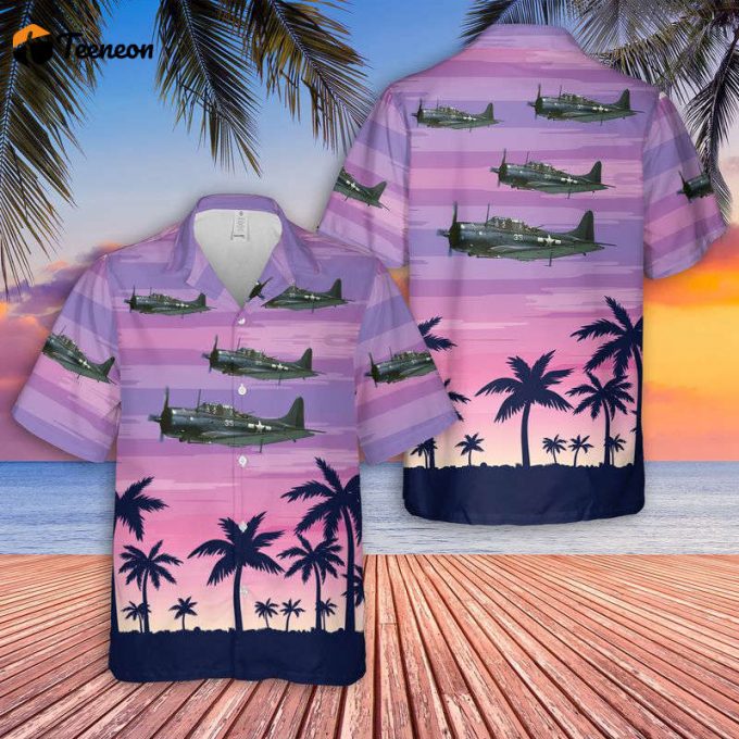 Us Navy Douglas Sbd Dauntless Of World War 2 Hawaiian Shirt Gift For Dad Father Days 1