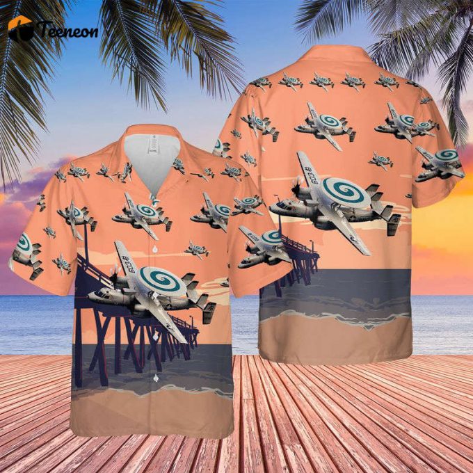 Us Navy E-2C Hawkeye Of Vaw-123 Screwtops Hawaiian Shirt Gift For Dad Father Days 1