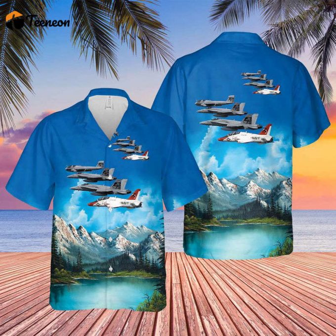 Us Navy Ea-6B, Fa-18E, Fa-18C And T-45 Of Vx-23 Salty Dogs Hawaiian Shirt Gift For Dad Father Days 1