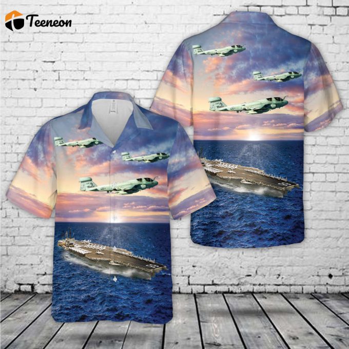 Us Navy Ea-6B Prowler Of Vaq-137 Rooks And Uss America (Cv-66) Hawaiian Shirt Gift For Dad Father Days