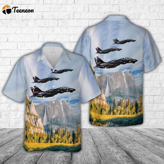 Us Navy F-14D Tomcat Vx-9 The Vampires Hawaiian Shirt Gift For Dad Father Days 1