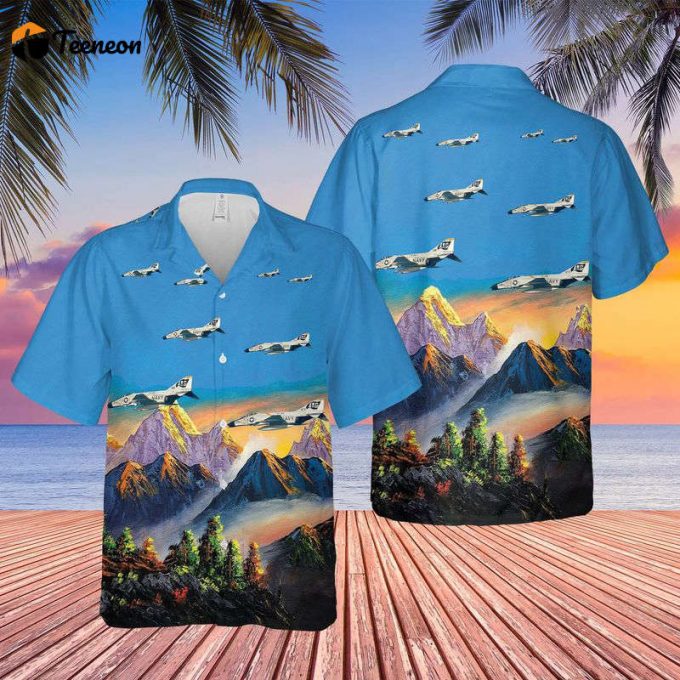 Us Navy F-4Bs Of Vf-84 Jolly Rogers Hawaiian Shirt Gift For Dad Father Days 1