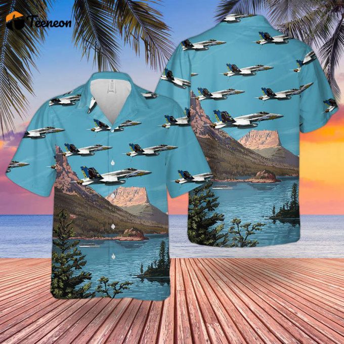 Us Navy F/A-18 Hornet Of Vfa-82 Marauders Hawaiian Shirt Gift For Dad Father Days 1