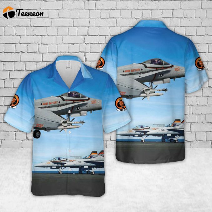 Us Navy F/A-18C Vaq-144 &Amp;Quot;Main Battery&Amp;Quot; (2023) Hawaiian Shirt Gift For Dad Father Days 1