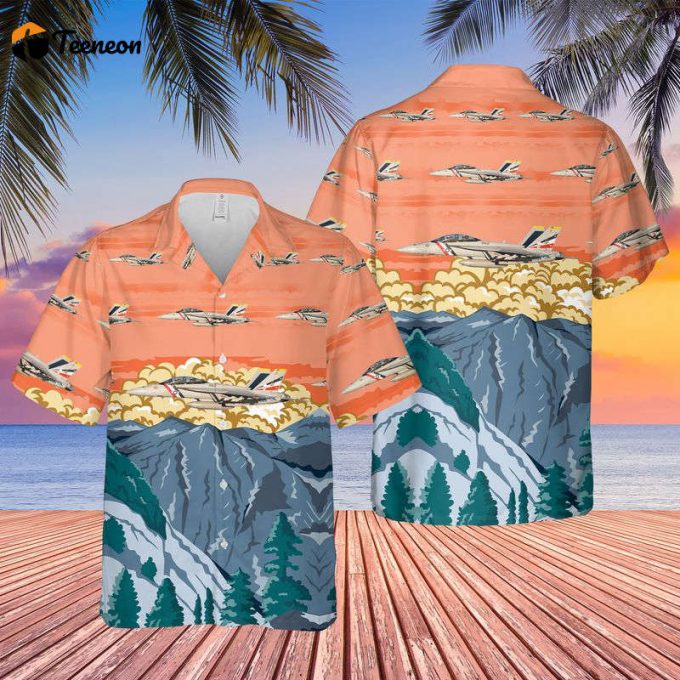 Us Navy Fa-18F Super Hornet Of Vfa-2 Bounty Hunters Hawaiian Shirt Gift For Dad Father Days 1