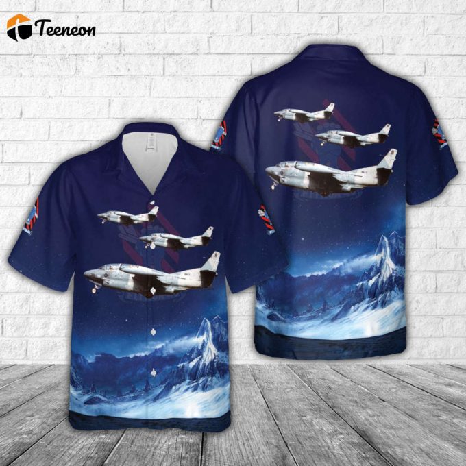 Us Navy Fighter Squadron 43 (Fitron 43) Vf-43 Challengers T-2C Buckeye Hawaiian Shirt Gift For Dad Father Days 1