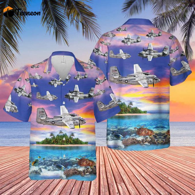 Us Navy Grumman C-1 Trader Cod Vrc-50 Hawaiian Shirt Gift For Dad Father Days 1