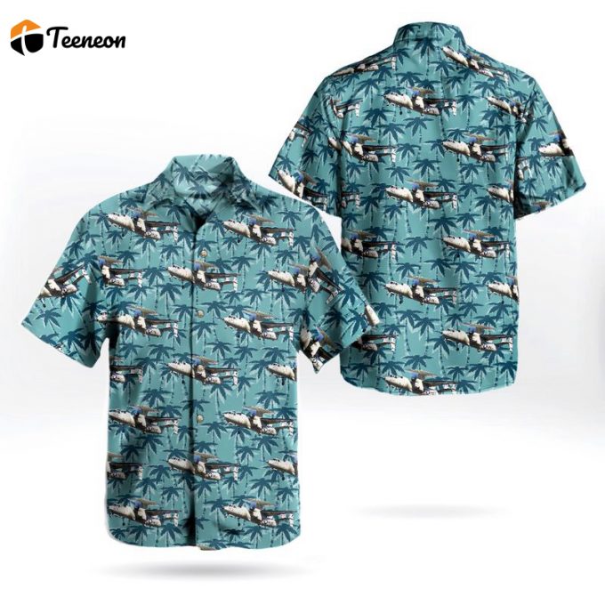 Us Navy Grumman E-2C Hawkeye Hawaiian Shirt Gift For Dad Father Days 1