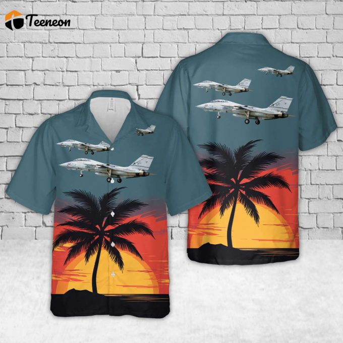 Us Navy Grumman F-14B Tomcat Vf-32 Swordsmen 162692 / Ac-102 (Cn 538) Hawaiian Shirt Gift For Dad Father Days 1