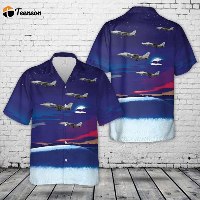 Us Navy Grumman F-14D Tomcat Vf-31 Tomcatters 163413 / Nk-107 (Cn 597/D-2) Hawaiian Shirt Gift For Dad Father Days 1