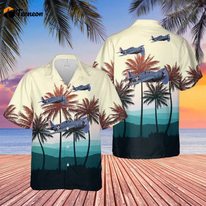 Us Navy Grumman F4F-3 Hawaiian Shirt Gift For Dad Father Days 1