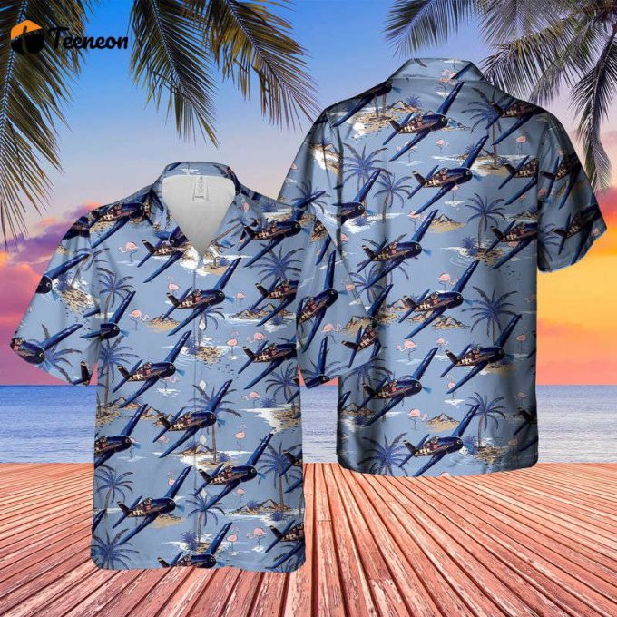 Us Navy Grumman F6F Hellcat Hawaiian Shirt Gift For Dad Father Days 1