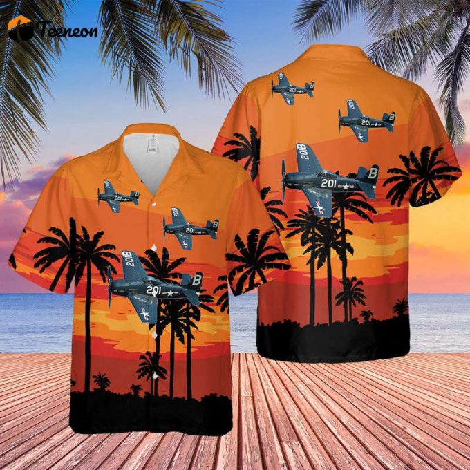 Us Navy Grumman F8F Bearcat Hawaiian Shirt Gift For Dad Father Days 1