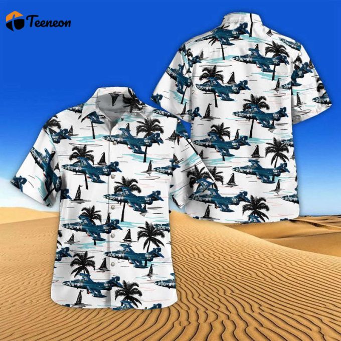 Us Navy Grumman F9F Panther Hawaiian Shirt Gift For Dad Father Days 1