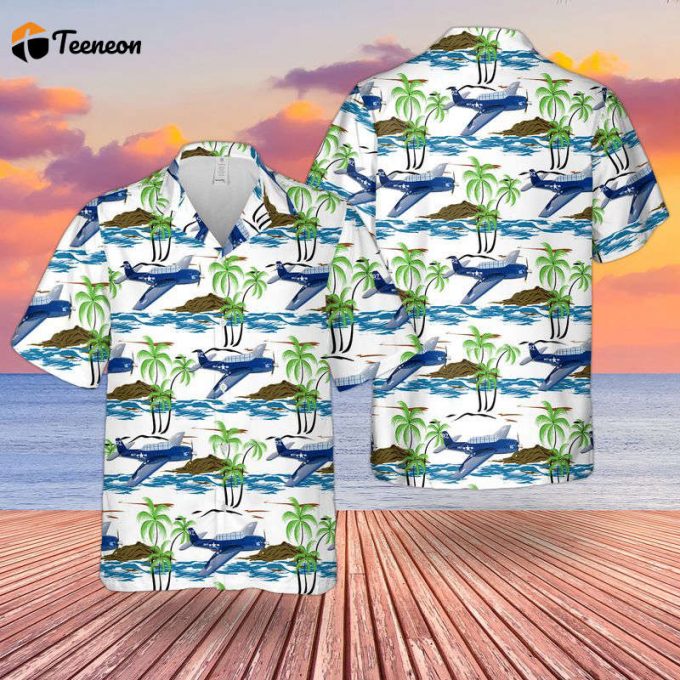 Us Navy Grumman Tbm-3R Avenger Of Vr-21 Hawaiian Shirt Gift For Dad Father Days 1