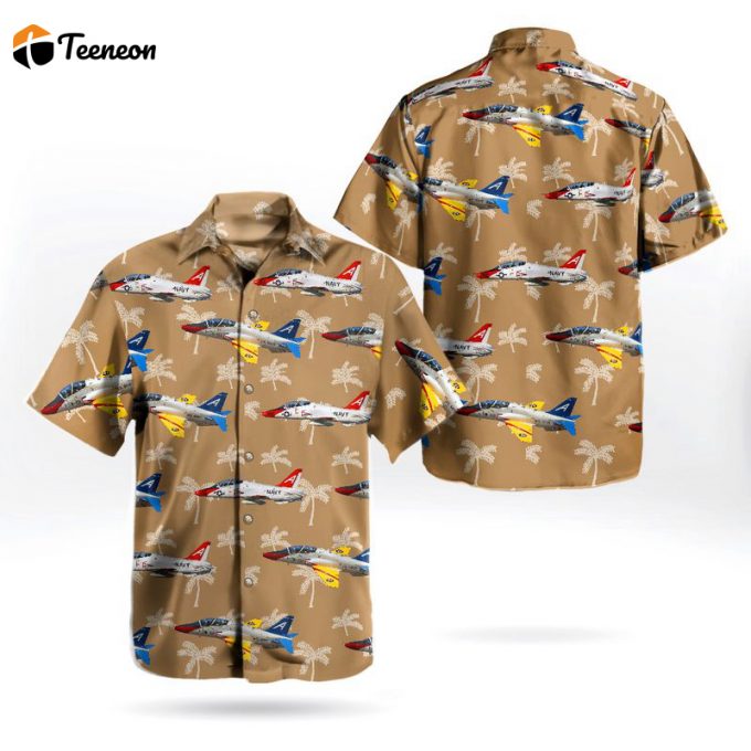 Us Navy Historical Aircraft Mcdonnell Douglas T-45 Goshawk Hawaiian Shirt Gift For Dad Father Days 1