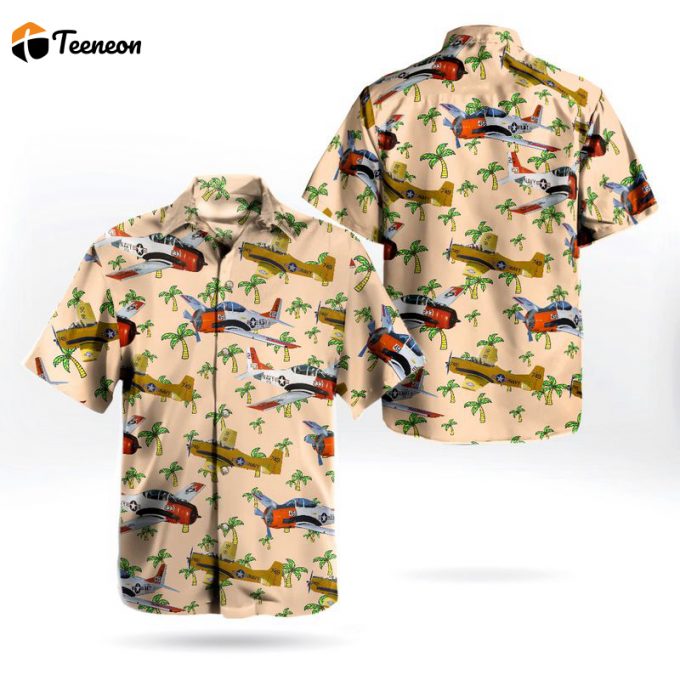 Us Navy Historical Aircraft North American T-28 Trojan Hawaiian Shirt Gift For Dad Father Days 1