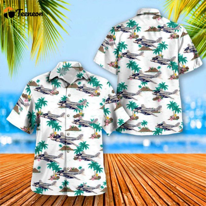 Us Navy Ka-6D Intruder Of Attack Squadron 34 (Va-34 &Amp;Quot;Blue Blasters&Amp;Quot;) Hawaiian Shirt Gift For Dad Father Days 1