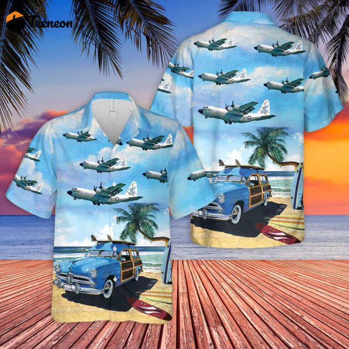 Us Navy Lockheed C-130F Hercules Of Vrc-50 Hawaiian Shirt Gift For Dad Father Days 1