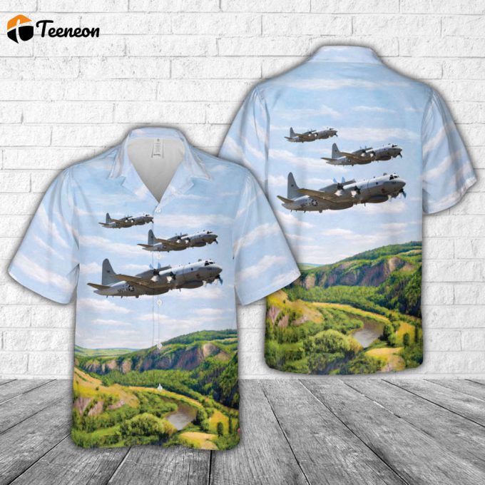 Us Navy Lockheed Ep-3E Aries Ii Of Vq-1 World Watchers Hawaiian Shirt Gift For Dad Father Days 1