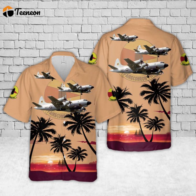 Us Navy Lockheed Ep-3E Orion (Aries) Of Vq-2 Hawaiian Shirt Gift For Dad Father Days 1