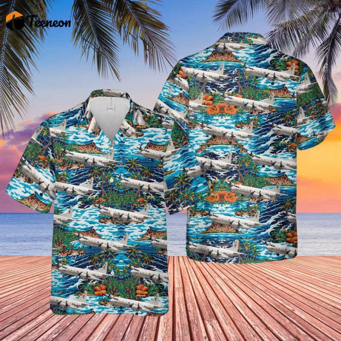 Us Navy Lockheed P-3C Orion Hawaiian Shirt Gift For Dad Father Days 1