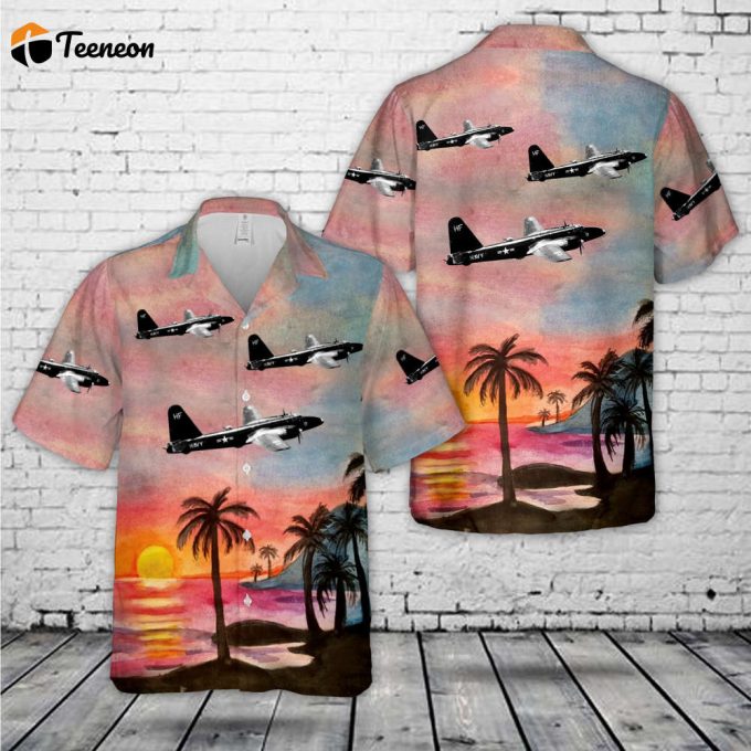 Us Navy Lockheed P2V-2 Neptune Of Patrol Squadron Vp-18 Flying Phantoms Hawaiian Shirt Gift For Dad Father Days 1