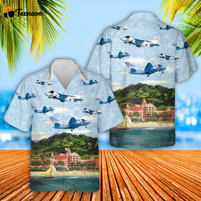 Us Navy Lockheed Us-3A Viking Cod Vrc-50 Hawaiian Shirt Gift For Dad Father Days 1