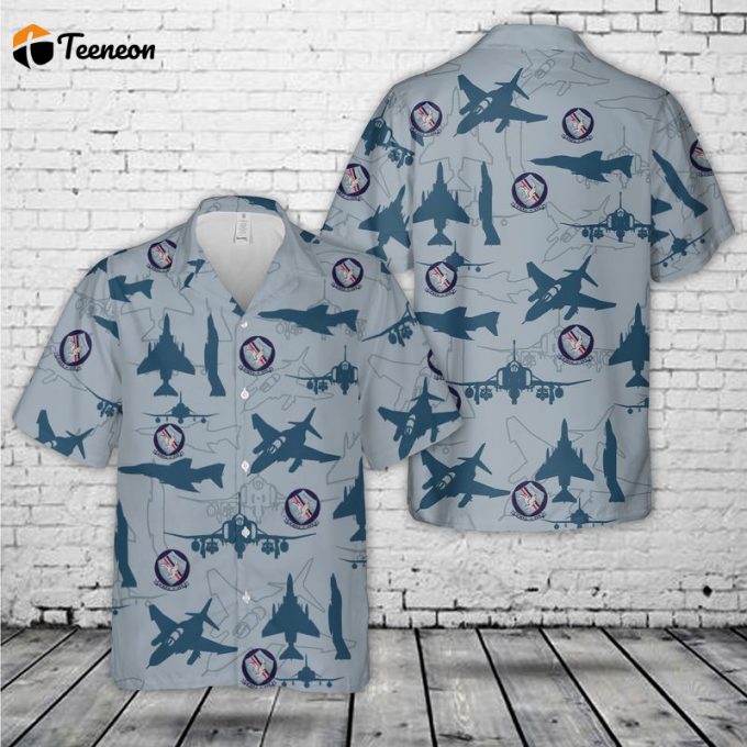 Us Navy Mcdonnell Douglas F-4 Phantom Ii Aircraft Silhouettes Of Vmfa-115 Hawaiian Shirt Gift For Dad Father Days 1