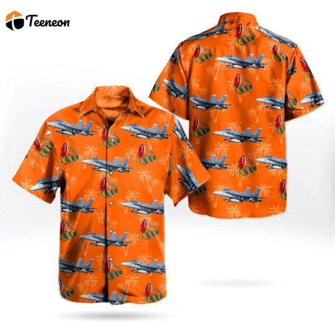 Us Navy Mcdonnell Douglas F/A-18C Hornet Of Vfa-204 River Rattlers Hawaiian Shirt Gift For Dad Father Days 1