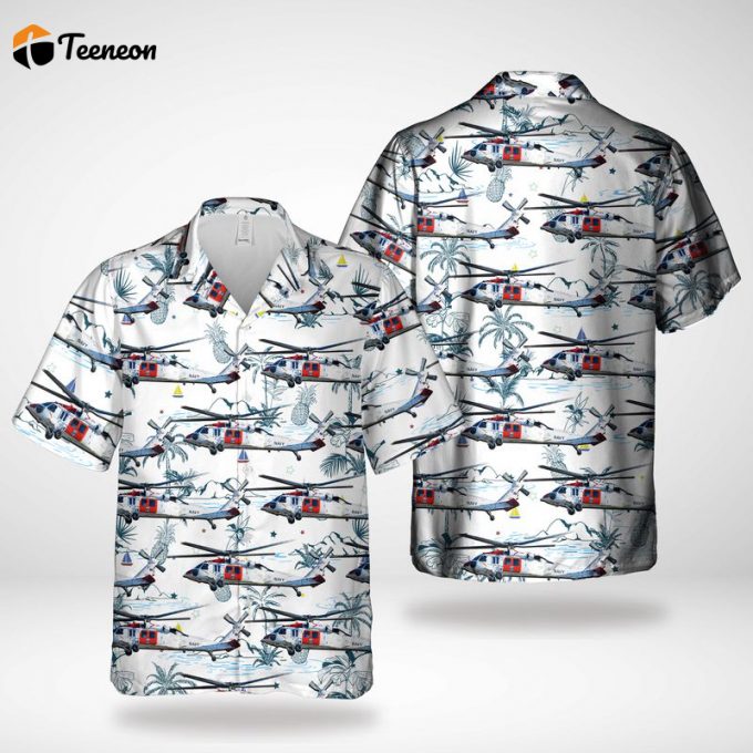 Us Navy Mh-60 Knighthawk Search And Rescue Hawaiian Shirt Gift For Dad Father Days 1