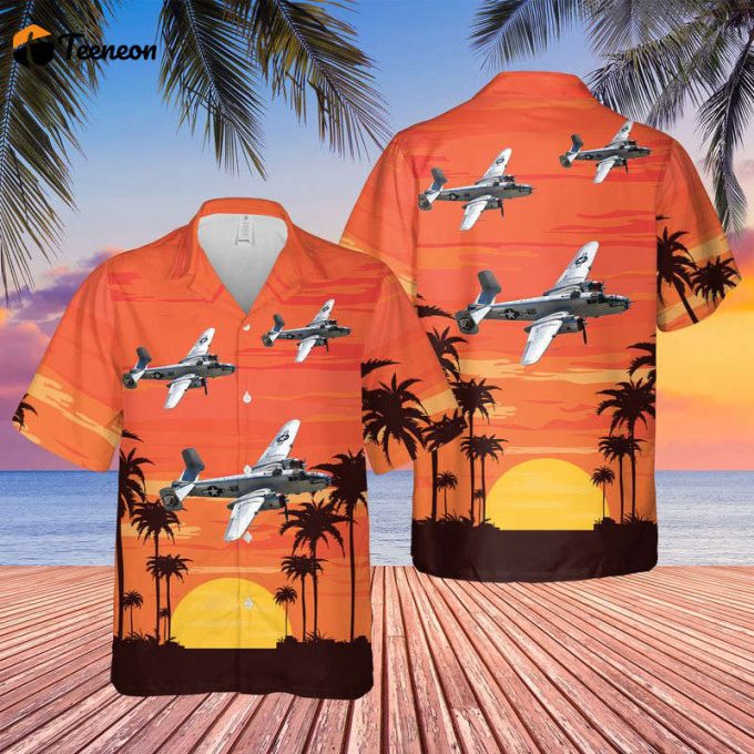 Us Navy North American B-25 Mitchell Hawaiian Shirt Gift For Dad Father Days 1