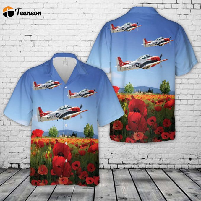 Us Navy North American T-28B T-28 Trojan N28Ty 138178 Vt-27 Hawaiian Shirt Gift For Dad Father Days 1