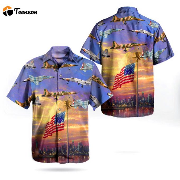 Us Navy Northrop F-5N Tiger Independence Day The Statue Of Liberty Hawaiian Shirt Gift For Dad Father Days 1