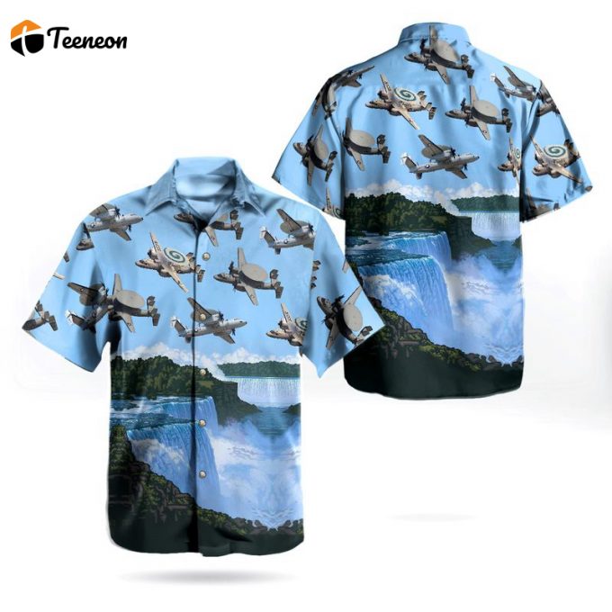 Us Navy Northrop Grumman E-2 Hawkeye Independence Day Niagara Falls Hawaiian Shirt Gift For Dad Father Days 1