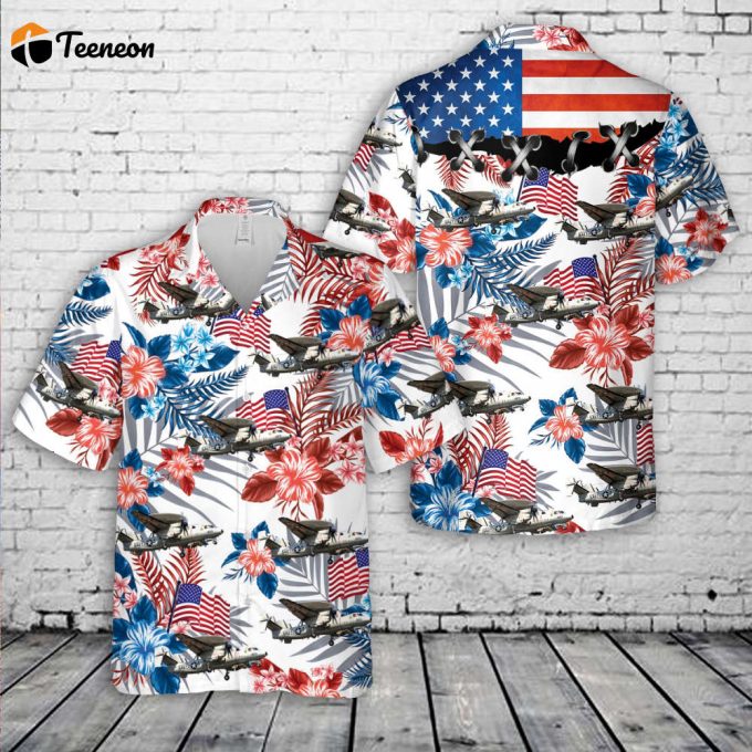 Us Navy Northrop Grumman E-2C Hawkeye, 4Th Of July Hawaiian Shirt Gift For Dad Father Days 1