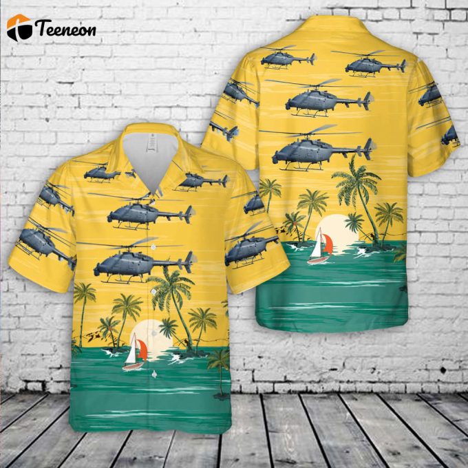 Us Navy Northrop Grumman Mq-8C Fire Scout Hawaiian Shirt Gift For Dad Father Days 1