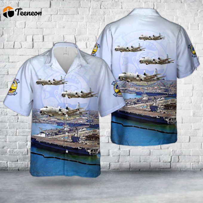 Us Navy P-3C &Amp;Quot;Orion&Amp;Quot; Vp-40 (1951-Present) Fighting Marlins Hawaiian Shirt Gift For Dad Father Days 1