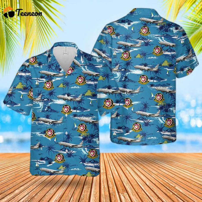 Us Navy P-8A Poseidon Of Patrol Squadron 47 (Vp-47) &Amp;Quot;The Golden Swordsmen&Amp;Quot; Hawaiian Shirt Gift For Dad Father Days 1