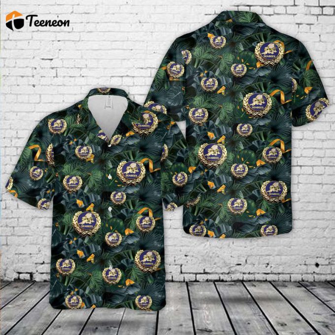 Us Navy Seabees With Wreath Hawaiian Shirt Gift For Dad Father Days 1