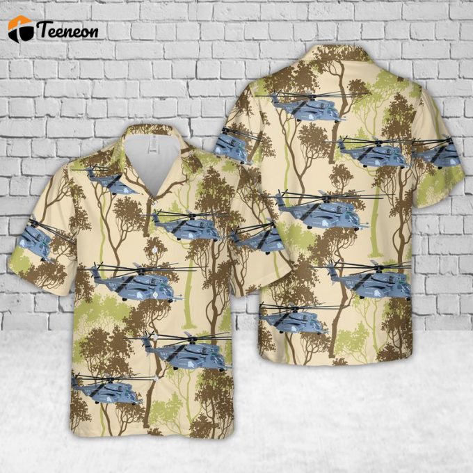 Us Navy Sikorsky Ch-53E Super Stallion (Mh-53E Sea Dragon) Of Hm-14 Vanguard Hawaiian Shirt Gift For Dad Father Days 1