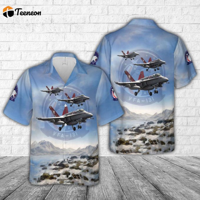 Us Navy Strike Fighter Squadron 131 (Strkfitron 131) Vfa-131 'Wildcats' Hawaiian Shirt Gift For Dad Father Days 1