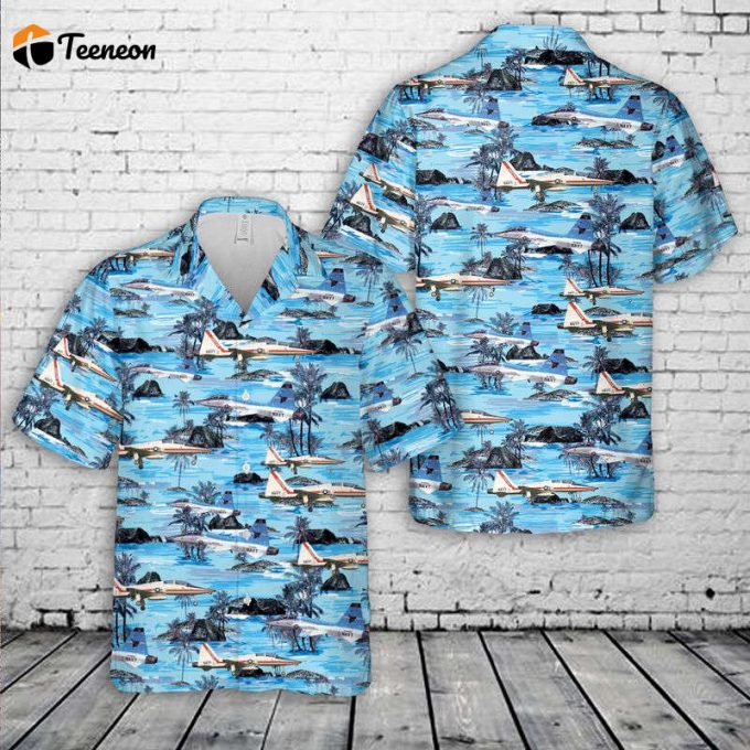 Us Navy United States Naval Test Pilot School Northrop T-38 Talon Hawaiian Shirt Gift For Dad Father Days 1