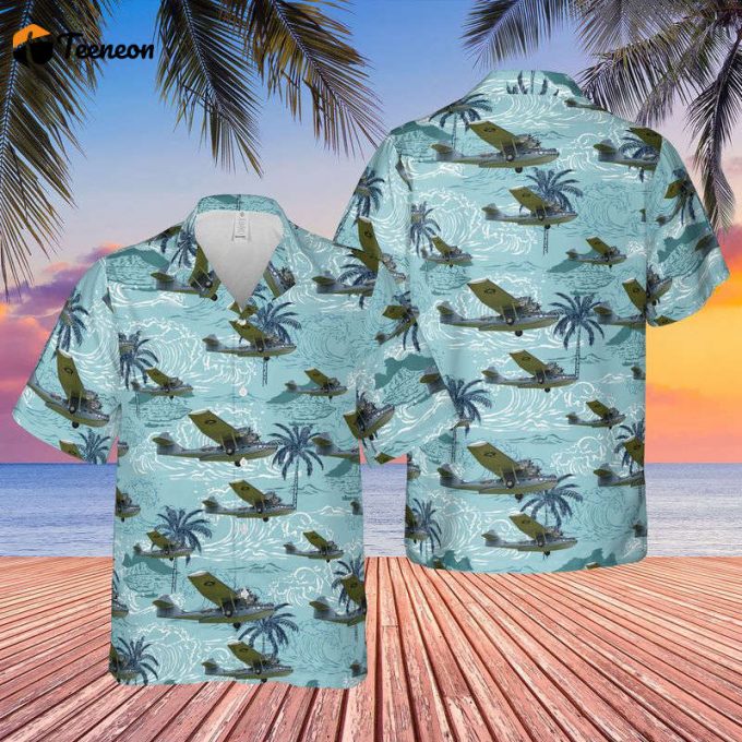 Us Navy (Usn) Consolidated Pby-5A Catalina Hawaiian Shirt Gift For Dad Father Days 1