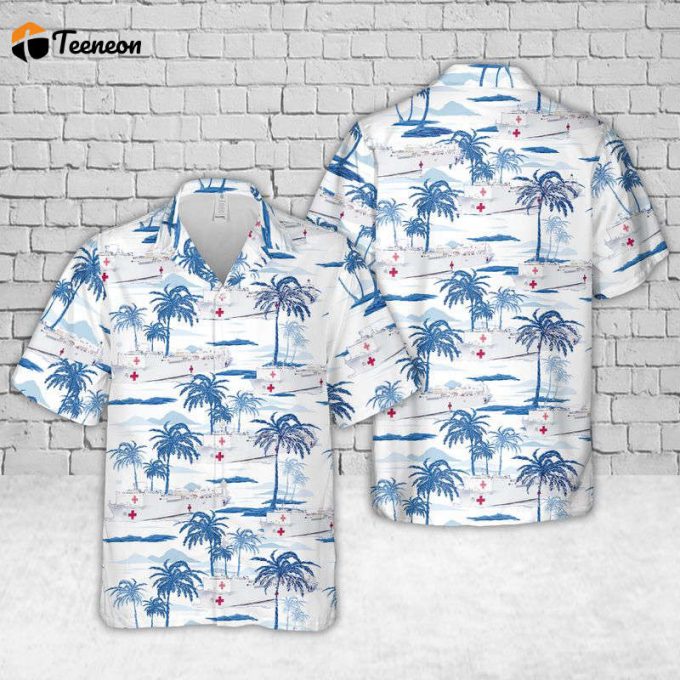 Us Navy Usns Mercy (T-Ah-19) Hawaiian Shirt Gift For Dad Father Days 1