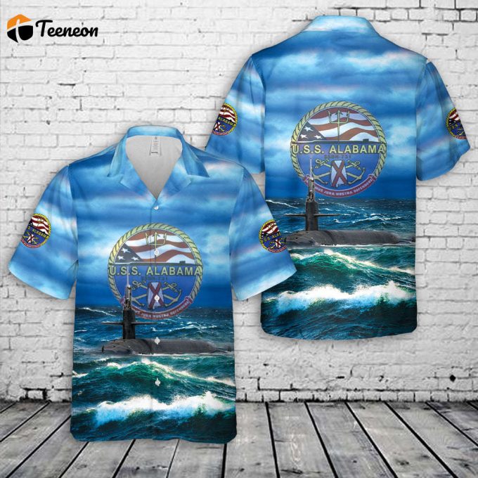 Us Navy Uss Alabama (Ssbn-731) Ohio-Class Submarine Ballistic Missile Submarines Hawaiian Shirt Gift For Dad Father Days 1