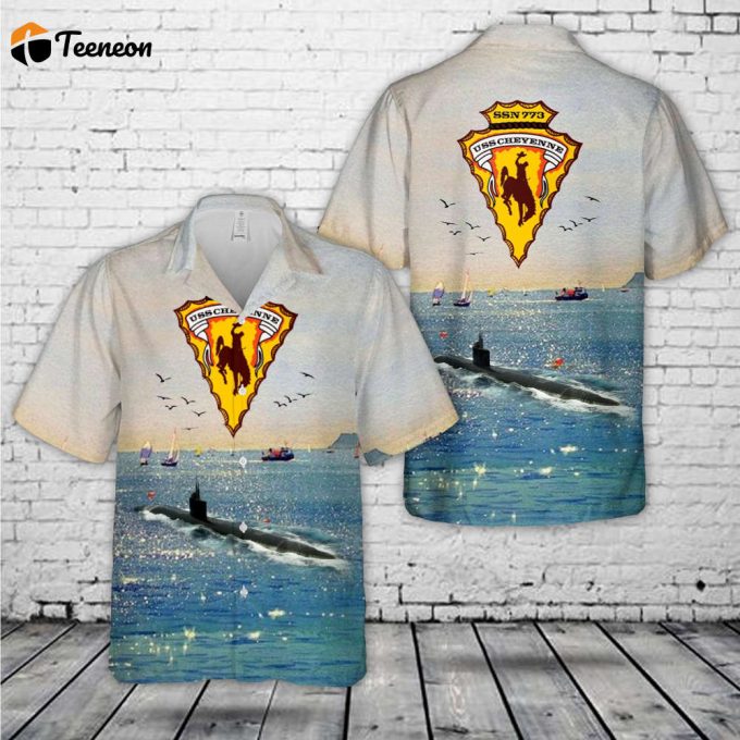 Us Navy Uss Cheyenne (Ssn-773) Attack Submarine Hawaiian Shirt Gift For Dad Father Days 1