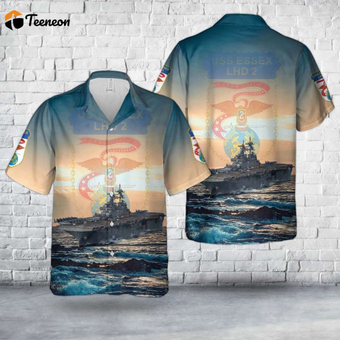 Us Navy Uss Essex (Lhd-2) Hawaiian Shirt Gift For Dad Father Days 1